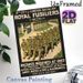 Royal Fusiliers Military Recruitment Painting Poster, Vintage Retro Soldier Marching Scene Poster, Historic Military Artwork Ideal For Home Study_maomaolike.com