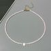 New Nature Shell Love Heart Choker Girl Spring Summer Fashion Small Colorful Glass Beads Necklace Gift For Friend_maomaolike.com