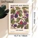 Fig Themed Painting Poster, Soft-hued French Market Style Fig & Leaf Pattern Poster, Elegant Botanical Wall Decor Ideal For Kitchen, Dining Room_maomaolike.com