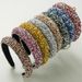 Fashion New Style Full Diamond Headband for Women Colorful Sponge High Skull Top Temperament Headband Simple and Versatile Face Wash Hair Accessory_maomaolike.com