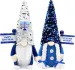 Hanukkah Gnomes Decorations For Home Indoor, Hanukkah Menorah Plush Decor, Jewish, Chanukah Ornaments Jewish Decorations For Party, Table And Tiered Tray Decor_maomaolike.com