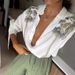 Women's Clothing spring and autumn new printed long sleeved single breasted trousers suit INS casual loose two piece suit_maomaolike.com