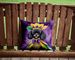 Black Poodle King Of Mardi Gras Throw Pillow Machine Washable, Indoor Outdoor Decorative Pillow For Couch, Bed Or Patio, 14Hx14W_maomaolike.com