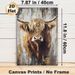 Highland Cow Painting Poster, Textured Earth-toned Rustic Animal Portrait Poster, Adds Warm Rustic Charm, Ideal For Living Room And Farmhouse Wall_maomaolike.com