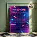 Weekly Chore Chart Painting Poster, Vibrant Neon Cyberpunk Style Poster, Practical Planner To Organize Daily And Weekly Chores, Suitable For Home_maomaolike.com