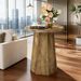 Round End Table, Wooden Couch Side Table With Octagonal Base_maomaolike.com