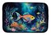 Bioluminescent Fish Dish Drying Mat Absorbent Dish Drying Mat Pad For Kitchen Counter Dish Drainer Mat For Countertop, 14 X 21", Multicolor_maomaolike.com