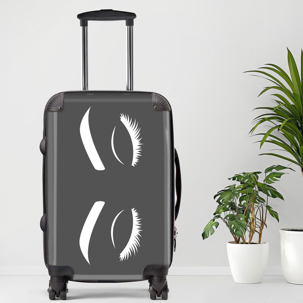 Lashes Luggage, 20/24/28 Inch Luggage, Carry-On, Custom Luggage, Luggage Set, Suitcase, Travel, Vacation, Cabin Suitcase, Custom Suitcase, Personalized Luggage_maomaolike.com