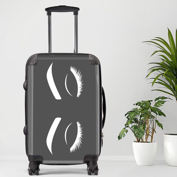 Lashes Luggage, 20/24/28 Inch Luggage, Carry-On, Custom Luggage, Luggage Set, Suitcase, Travel, Vacation, Cabin Suitcase, Custom Suitcase, Personalized Luggage_maomaolike.com