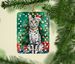 Egyptian Mau Cat By The Christmas Tree Porcelain Ornament Christmas Tree Hanging Decorations For Home Christmas Holiday, Rectangle, Gift, Multicolor_maomaolike.com