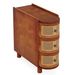 Wood End Table, 3-Drawer Side Table NightStand With 3 Rattan Drawers_maomaolike.com