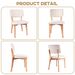 Wooden Dining Chairs Set Of 2, Mid Century Modern Kitchen Chairs With Fabric Upholstered And Curved Backrest For Dining Room Restaurant Or Cafe 300LBS Capacity, Natural_maomaolike.com