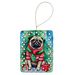 Pug Christmas Porcelain Ornament Christmas Tree Hanging Decorations For Home Christmas Holiday, Rectangle, Gift, Multicolor_maomaolike.com