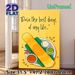 Dosa Food Themed Painting Poster, Vibrant Cartoon Style Dosa & Sauces Art Poster, Playful Food Quote Design, Ideal For Kitchen And Dining Space_maomaolike.com