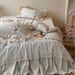 Pastoral Girl Heart French Cotton Linen Four-Piece Set Small Floral Duvet Cover Bed Sheet Lace Bedding_maomaolike.com