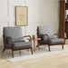 Modern Accent Chair With Rubber Wood Armrests And Removable Back_maomaolike.com