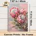 Protea Flower Painting Poster, Vibrant Textured Floral Poster, Elegant Botanical Artwork Featuring Pink Protea Blooms, Ideal For Living Room And_maomaolike.com