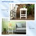 Adirondack Side Table, Square Patio End Table, Weather Resistant 15" Outdoor HDPE Table For Porch, Pool, Balcony, White_maomaolike.com