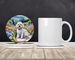 Bichon Frise Spring Path Large Sandstone Coasters Pack Of 4 Absorbent Round Coasters Decor Gifts For Men Or Women, 4 In, Multicolor_maomaolike.com