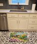 Louisiana Magnolias In Watercolor Memory Foam Kitchen Mat Machine Washable Anti-Fatigue Mat Cushion Comfort Bath Mat Or Kitchen Rug_maomaolike.com