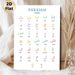 Persian Farsi Alphabet Painting Poster, Soft Pastel Colored Educational Poster, Clear Letter Reference To Learn Persian Script, Suitable For Language_maomaolike.com