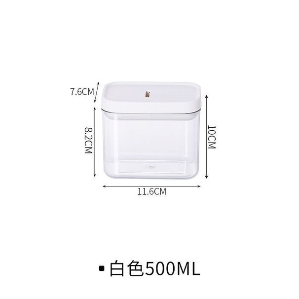 PET Sealed Household Kitchen Refrigerator Storage Grain Food Preservation Box Light Luxury Dry Goods Plastic Jar_maomaolike.com