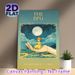 The BFG Themed Painting Poster, Soft Watercolor Night Scene Poster, Whimsical Literary Artwork, Ideal For Bedroom, Study Room Wall Decor_maomaolike.com