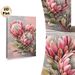Protea Flower Painting Poster, Vibrant Textured Floral Poster, Elegant Botanical Artwork Featuring Pink Protea Blooms, Ideal For Living Room And_maomaolike.com