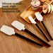 High Temperature Resistant Household Dual-Color Beech Wood Handle Silicone Soft Scraper Baking Cream Spatula Cake Knife_maomaolike.com