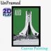 Alger Monument Painting Poster, Minimalist Graphic Style Landmark Poster With Bold Green Backdrop, Stylish Travel-inspired Decor Ideal For Living_maomaolike.com