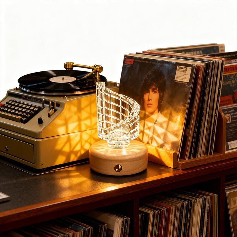 1pc Creative Night Light Crystal Desk Lamp Bedside Home Bedroom Decoration Aesthetic Christmas Gift Sunset Lights_maomaolike.com