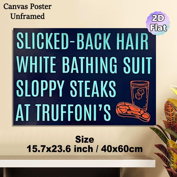 Sloppy Steaks & Lifestyle Quote Themed Painting Poster, Vibrant Neon-style Typography & Food Illustration Poster, Humorous Relatable Wording, Ideal_maomaolike.com