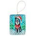 Siberian Husky Christmas Porcelain Ornament Christmas Tree Hanging Decorations For Home Christmas Holiday, Rectangle, Gift, Multicolor_maomaolike.com