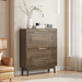 31.5 Walnut Shoe Cabinet, Mid-Century Modern Freestanding Shoe Cabinet, Freestanding Organizer With 2 Flip-Top Drawers, Suitable For Entry, Hallway And Foyer_maomaolike.com