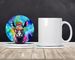 Hippie Animal Rhinoceros Large Sandstone Coasters Pack Of 4 Absorbent Round Coasters Decor Gifts For Men Or Women, 4 In, Multicolor_maomaolike.com