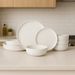 12-Piece Stoneware Dinner Plates Bowls Sets | Microwave & Dishwasher Safe | Non-Toxic Dinner Plates Bowls Set | Stackable Matte Glaze Kitchenware For 4_maomaolike.com