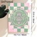 Irish Claddagh Themed Painting Poster, Pastel Pink & Green Checkered Celtic Style Poster, With Cultural Slogan And Ornate Emblems, Ideal For Living_maomaolike.com