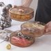 Dried Fruit Plate Light Luxury Creative Food Grade Double Layer Fruit Plate Storage Box with Lid Household Nut Snack Candy Dried Fruit Box_maomaolike.com