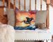 Pelican Fiery Sunset Throw Pillow Machine Washable, Indoor Outdoor Decorative Pillow For Couch, Bed Or Patio, 14Hx14W_maomaolike.com