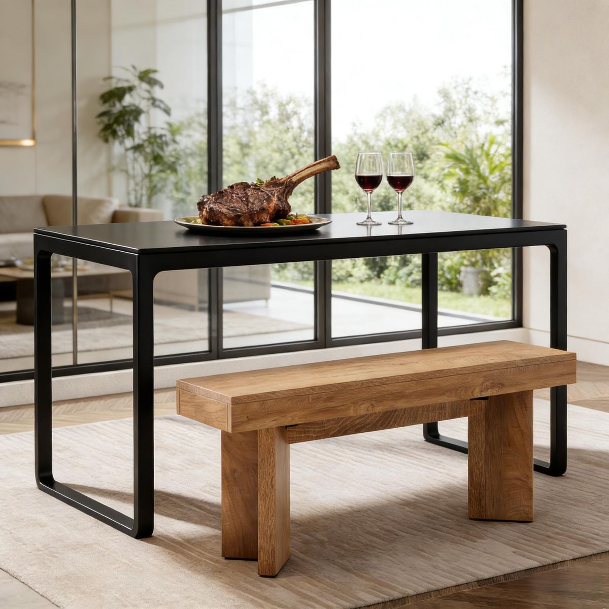 Dining Bench,Nordic Style Kitchen Table Bench,Bedroom Seating_maomaolike.com