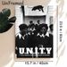 Unity & Black Panther Themed Painting Poster, Vintage Monochrome Group Portrait Poster, Meaningful Cultural Decor Piece For Home, Office Wall Display_maomaolike.com