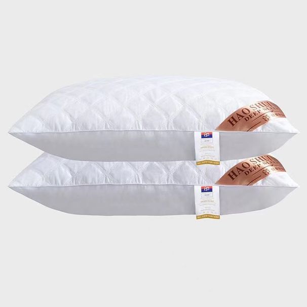 3D Brushed Quilted Embroidered Core Single Student Neck Support Home Hotel Feather Velvet Pillow Manufacturer Wholesale_maomaolike.com
