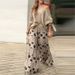 Women's Clothin fashion oblique collar one shoulder high waist casual printed pants suit for women_maomaolike.com