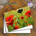 Poppy Field Floral Painting Poster, Vibrant Artistic Lush Poppy Field With Contrasting Dark Poppy And Tiny Daisies Poster, Infuses Natural Charm For_maomaolike.com