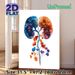 Botanical Kidney Painting Poster, Vibrant Watercolor Style Poster, Artistic Fusion Of Human Organ And Ginkgo Leaves, Suitable For Clinic, Home Office_maomaolike.com
