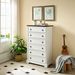 Modern 6 Drawer Dresser, Dressers For Bedroom, Tall Chest Of Drawers Closet Organizers & Storage Clothes - Easy Pull Handle, Textured Borders Living Room, Hallway,L 29.53''*W15.75''*H48.03''White_maomaolike.com