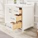 36 Inch Solid Wood Pre-assembled Bathroom Vanity With Power Supply--White_maomaolike.com