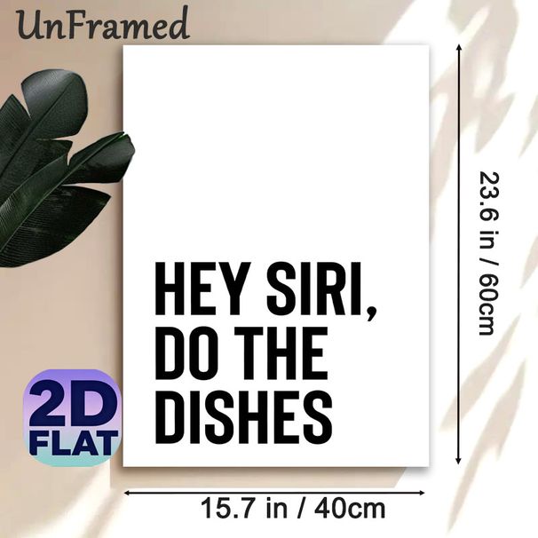 Witty Dishwashing Quote Painting Poster, Minimalist Black & White Text Poster, Playful Lighthearted Decor Ideal For Kitchen And Dining Areas_maomaolike.com