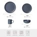 12-Piece Stoneware Dinnerware Sets With Mugs | Microwave & Dishwasher Safe | Non-Toxic Dinner Plates Bowls Set | Stackable Matte Glaze Kitchenware For 3_maomaolike.com
