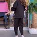 Women's Fashion Solid Color Pullover Loose Casual Sports Pants Suit_maomaolike.com